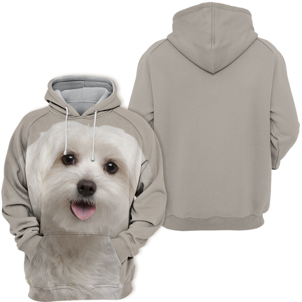 Unisex 3D Graphic Hoodies Animals Dogs Maltese Cute - Threadford