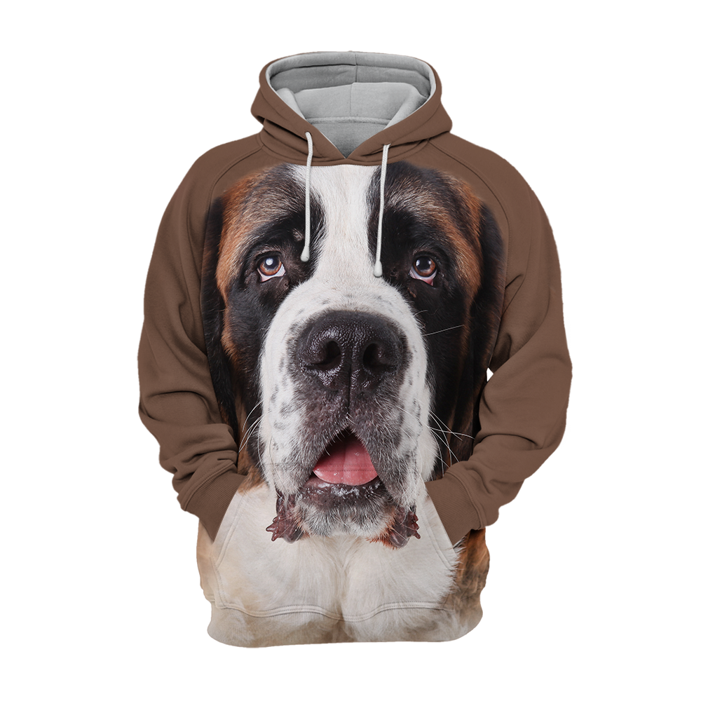 Unisex 3D Graphic Hoodies Animals Dogs Saint Bernard Adorable - Threadford