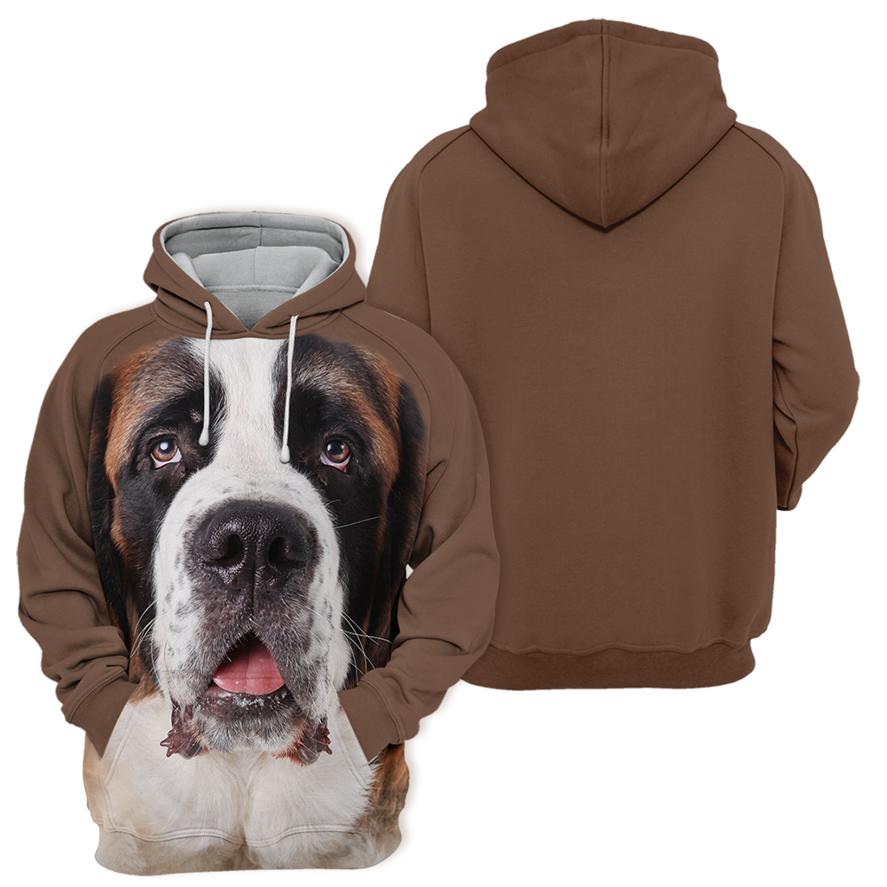 Unisex 3D Graphic Hoodies Animals Dogs Saint Bernard Adorable - Threadford