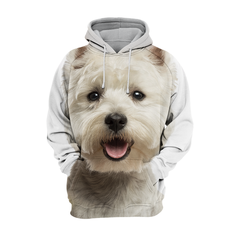 Unisex 3D Graphic Hoodies Animals Dogs West Highland Terrier Westie Smile - Threadford