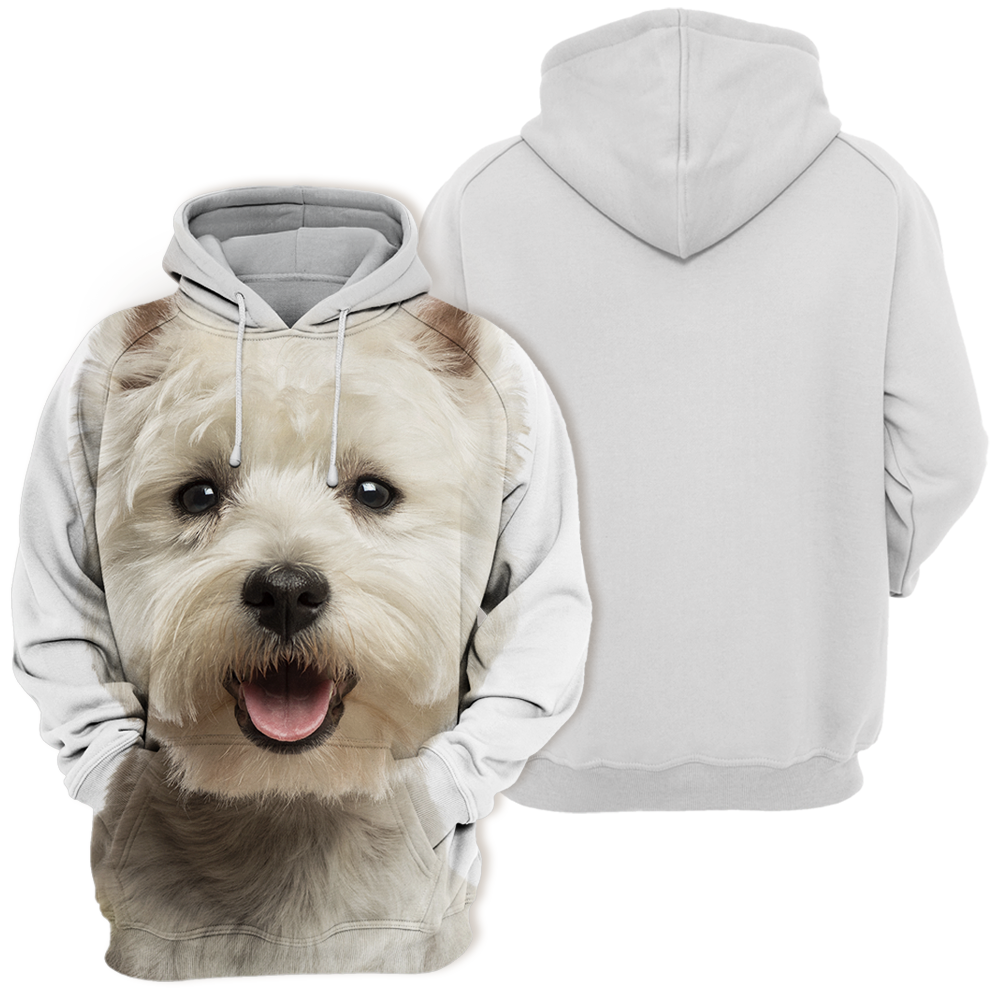 Unisex 3D Graphic Hoodies Animals Dogs West Highland Terrier Westie Smile - Threadford