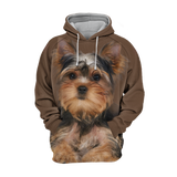 Unisex 3D Graphic Hoodies Animals Dogs Yorkshire Terrier Yorkie Quiet - Threadford