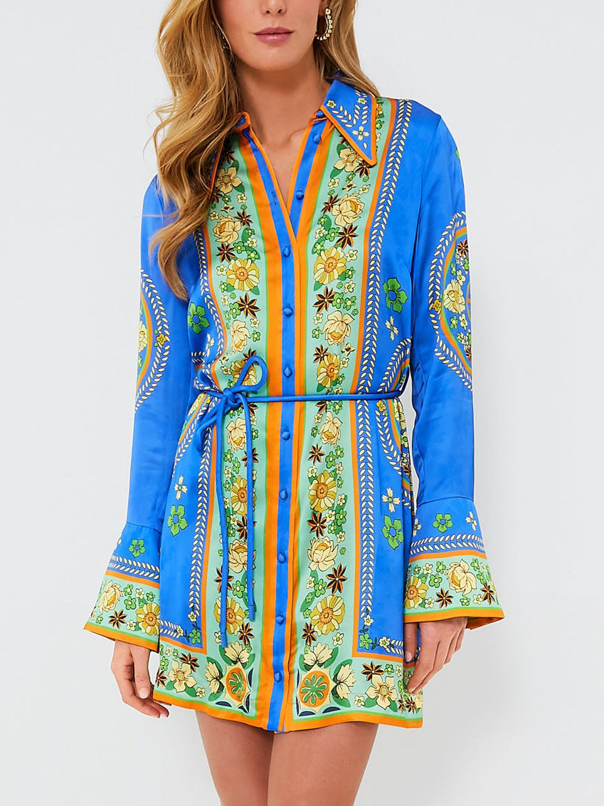 Exquisite And Gorgeous Mosaic Tile Mini Dress - Threadford