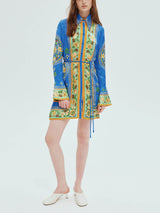 Exquisite And Gorgeous Mosaic Tile Mini Dress - Threadford