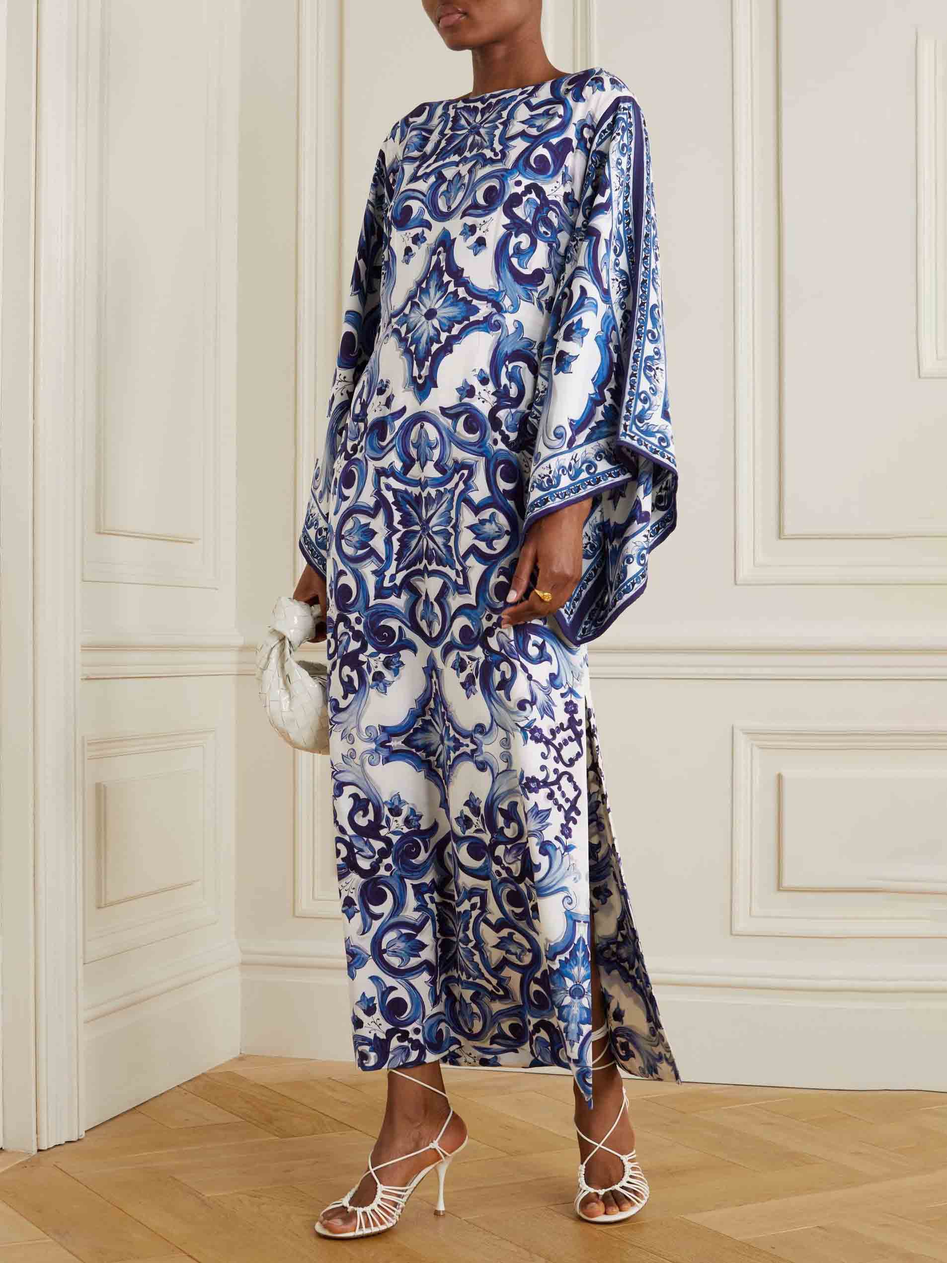 Unique Exquisite Printed Loose Robe Maxi Dress - Threadford