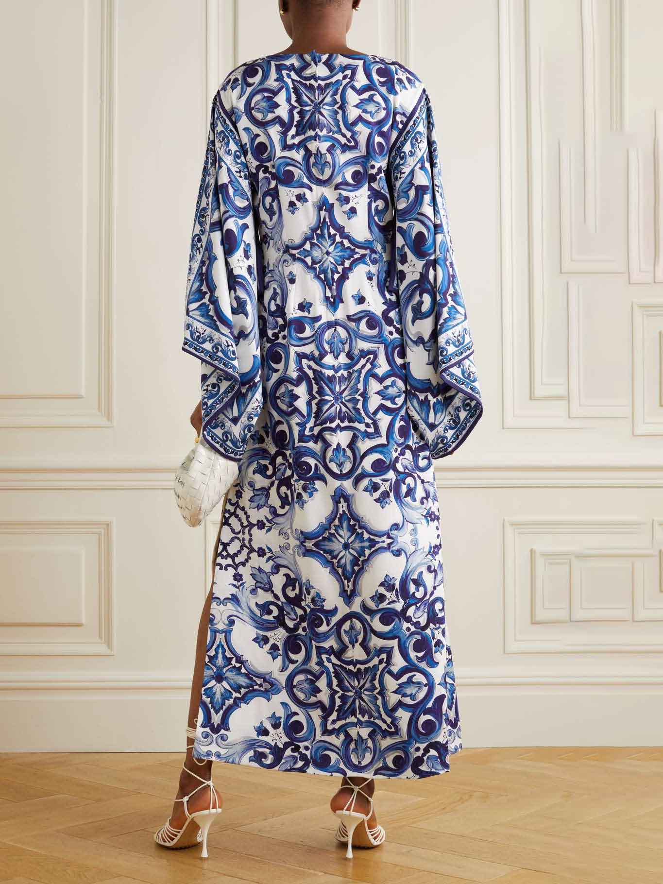 Unique Exquisite Printed Loose Robe Maxi Dress - Threadford