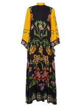 Exquisite Sunshine Floral Print Flowing Maxi Dress - Threadford