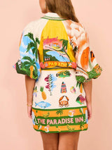 Casual Unique Printed Shirt Cardigan Dress - Threadford