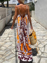 Ethnic Printed Loose Cami Maxi Dress - Threadford