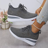 Giselle – Orthopaedic Trainers with Sparkling Rhinestones - Threadford