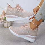 Giselle – Orthopaedic Trainers with Sparkling Rhinestones - Threadford