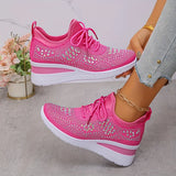 Giselle – Orthopaedic Trainers with Sparkling Rhinestones - Threadford