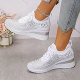 Giselle – Orthopaedic Trainers with Sparkling Rhinestones - Threadford