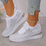Giselle – Orthopaedic Trainers with Sparkling Rhinestones - Threadford