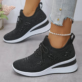 Giselle – Orthopaedic Trainers with Sparkling Rhinestones - Threadford