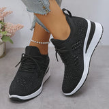 Giselle – Orthopaedic Trainers with Sparkling Rhinestones - Threadford