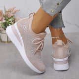Giselle – Orthopaedic Trainers with Sparkling Rhinestones - Threadford