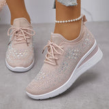Giselle – Orthopaedic Trainers with Sparkling Rhinestones - Threadford