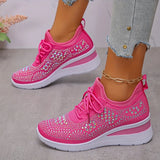 Giselle – Orthopaedic Trainers with Sparkling Rhinestones - Threadford