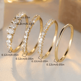 14k Gold Zirconia Stacking Rings - Threadford