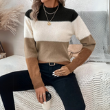 Elina - Comfortable Striped Sweater - Threadford