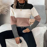 Elina - Comfortable Striped Sweater - Threadford