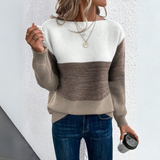 Clara - Elegant Patchwork Sweater - Threadford