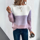 Clara - Elegant Patchwork Sweater - Threadford