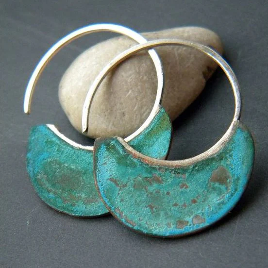Antique Distressed Turquoise Earrings - Threadford
