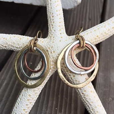 Antique-Style Gold and Silver Earrings - Threadford