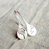 Retro Silver Floral Earrings - Threadford