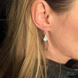 Retro Silver Floral Earrings - Threadford