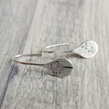 Retro Silver Floral Earrings - Threadford