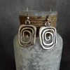 Retro Twisted Silver Earrings - Threadford
