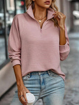 Viola - Elegant V-Neck Sweater - Threadford