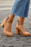Caa™ | Elegant smooth sandals with ankle strap and chunky heel for a sophisticated look - Threadford