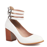 Caa™ | Elegant smooth sandals with ankle strap and chunky heel for a sophisticated look - Threadford