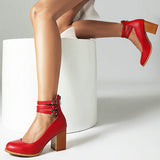 Caa™ | Elegant smooth sandals with ankle strap and chunky heel for a sophisticated look - Threadford