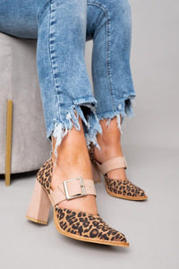 Avano™ | Eleganti sandali in pelle scamosciata con stampa leopardata, tacco stabile e comfort superiore