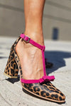 Beauu™ | Elegant Sandals with Green Leopard Print and Eye-catching Colourful Details - Threadford