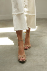 DALIA | Elegant Cross-Strap Heeled Sandal for a Chic and Comfortable Look - Threadford