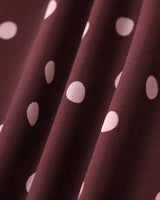 Purple Polka Dot V Neck Maxi Dress - Threadford