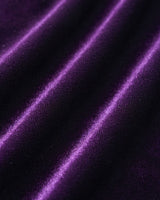 Purple U Neck Bodycon Velvet Maxi Dress - Threadford