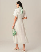 The Solid High Waisted Split Maxi Dress - Threadford