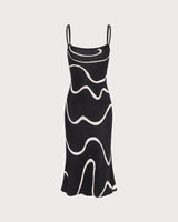 The Black Wave Mermaid Hem Knit Midi Dress - Threadford