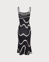 The Black Wave Mermaid Hem Knit Midi Dress - Threadford
