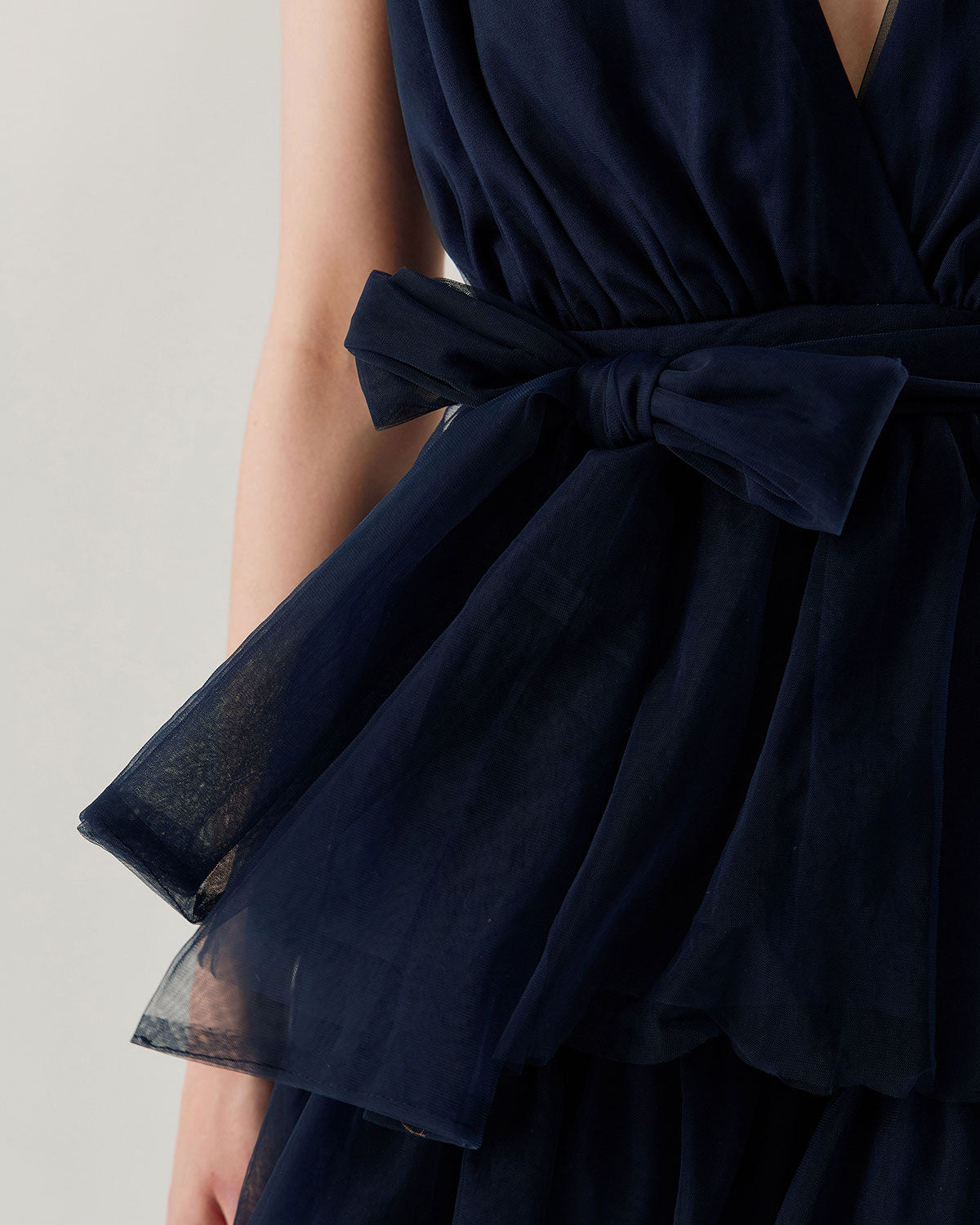 Navy Tiered Backless Maxi Dress - Threadford