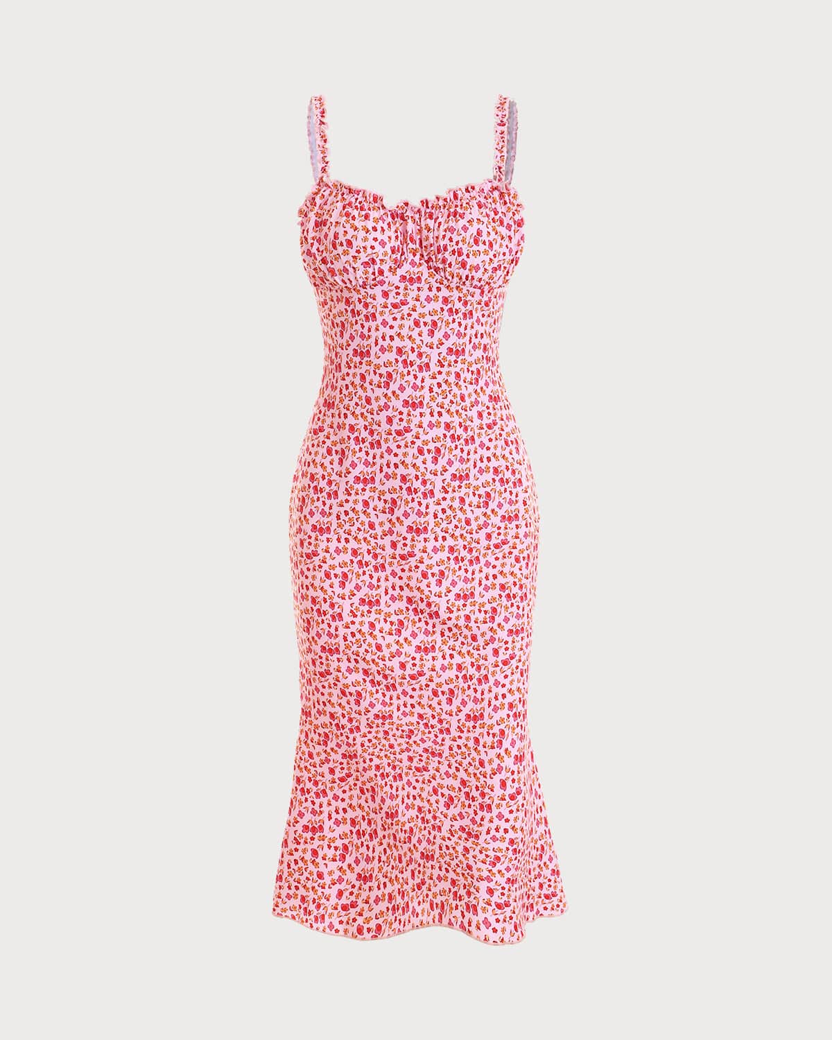 The Frill Trim Floral Cami Dress - Threadford