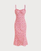 The Frill Trim Floral Cami Dress - Threadford