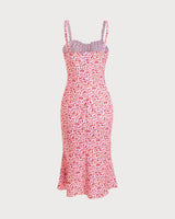 The Frill Trim Floral Cami Dress - Threadford